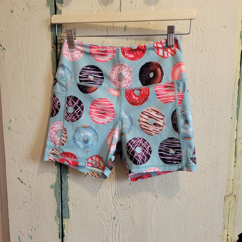 Muscles & Donuts Donut Print Women's Bike Shorts